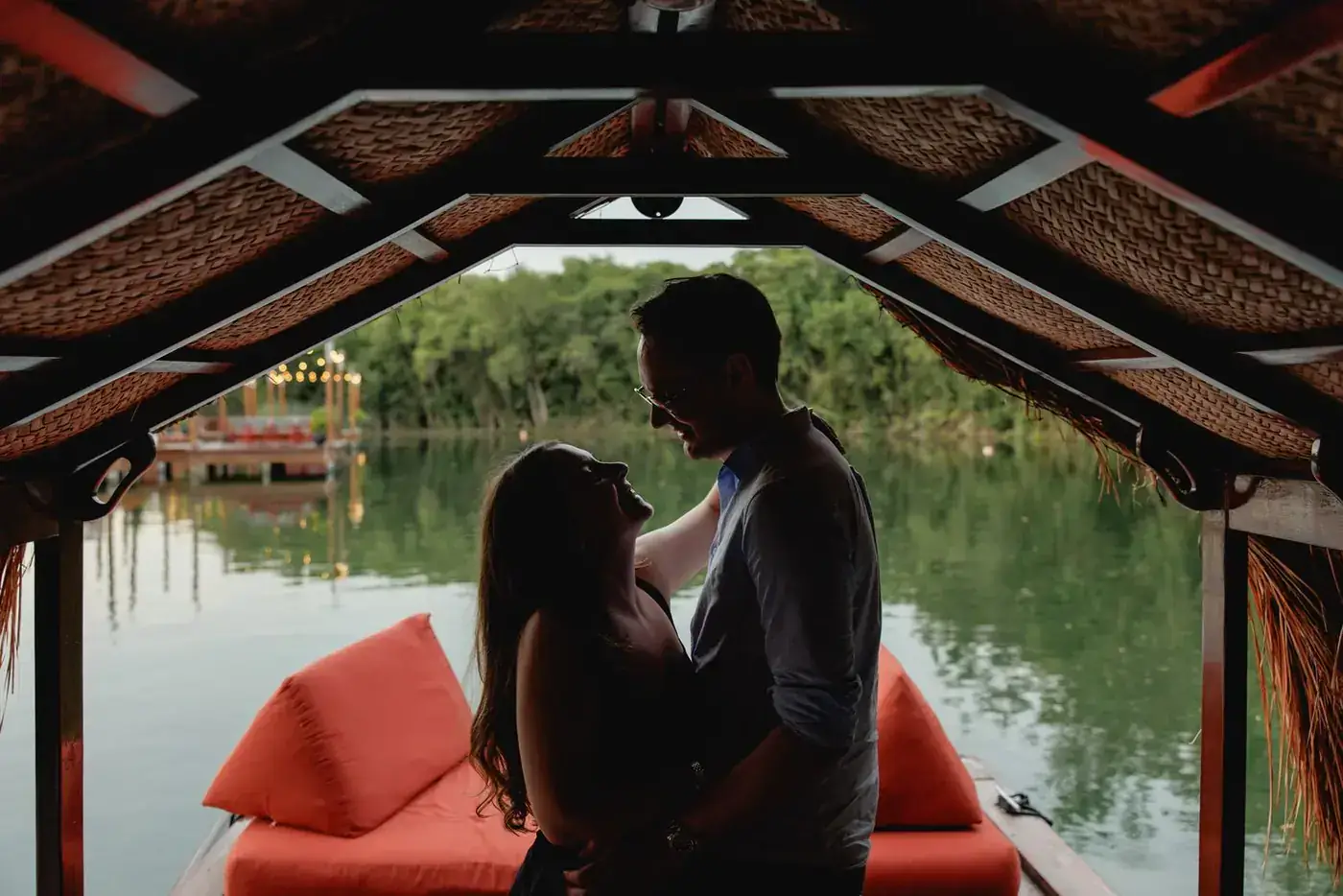 Ally and Marius among tropical trees